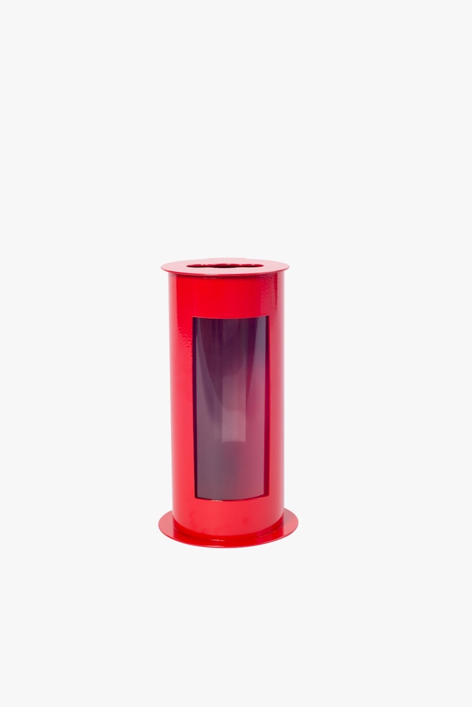 Contenedor Metálico Rojo para Pilas 3,5 L