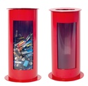 Contenedor Metálico Rojo para Pilas 3,5 L
