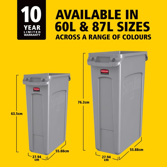 Contenedor Slim JIM® con Ventilación 87 L Marrón