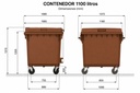 Gran contenedor de basura Schäfer 1100 litros tapa plana