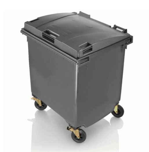 Gran contenedor de basura Schäfer 1100 litros tapa plana