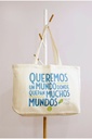 Bolsa de algodón con base de 12 cm y asas largas 48x36 cm de 150 gr