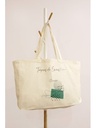Bolsa de algodón con base de 12 cm y asas largas 48x36 cm de 150 gr