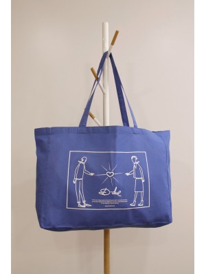 Bolsa de algodón con base de 12 cm y asas largas 48x36 cm de 150 gr