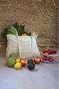 Bolsa de algodón con base de 12 cm y asas largas 48x36 cm de 150 gr