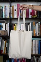 Bolsa de algodón con base de 12 cm y asas largas 48x36 cm de 150 gr