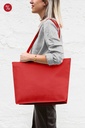 Bolsa de algodón con base de 12 cm y asas largas 48x36 cm de 150 gr