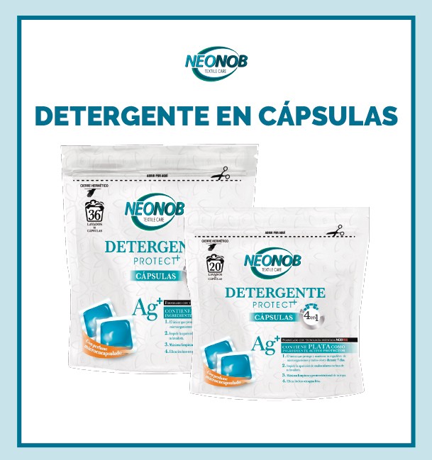 Neonob Detergente En Capsulas Protector Contra Microorganismos Y Virus