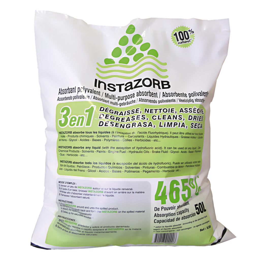 [040.719.57/PAL] Palet De 60 Sacos De 30 Litros De Absorbente Mineral Universal Instazorb.
