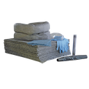 KIT ABSORBENTE UNIVERSAL DE 75 LITROS EN BOLSA AMARILLA.