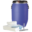 Kit Absorbente De Hidrocarburos De 75 Litros En Bidón Homologado Azul.