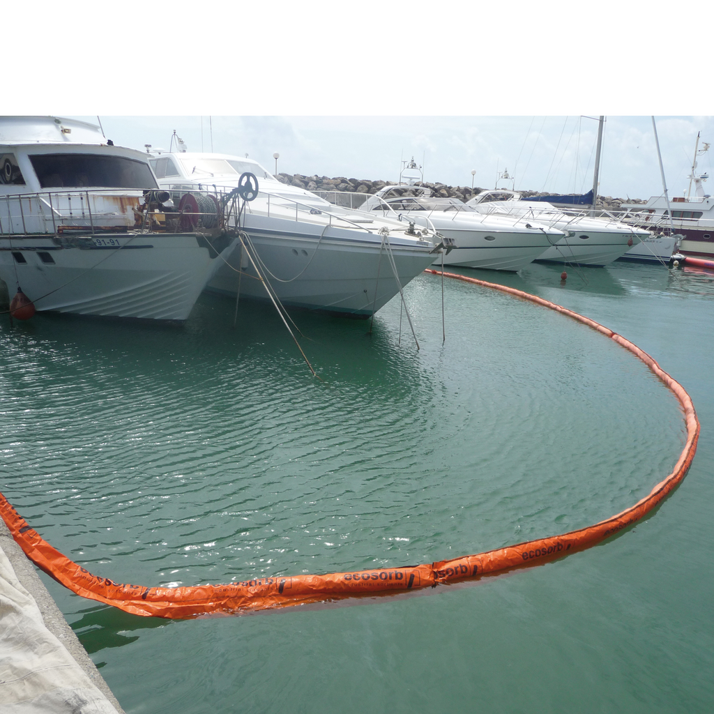 [101.424.67] Barrera Absorbente Con Altura De 450Mm Y Faldon De Pvc Integrado, En Secciones De 2 X 12,5M.