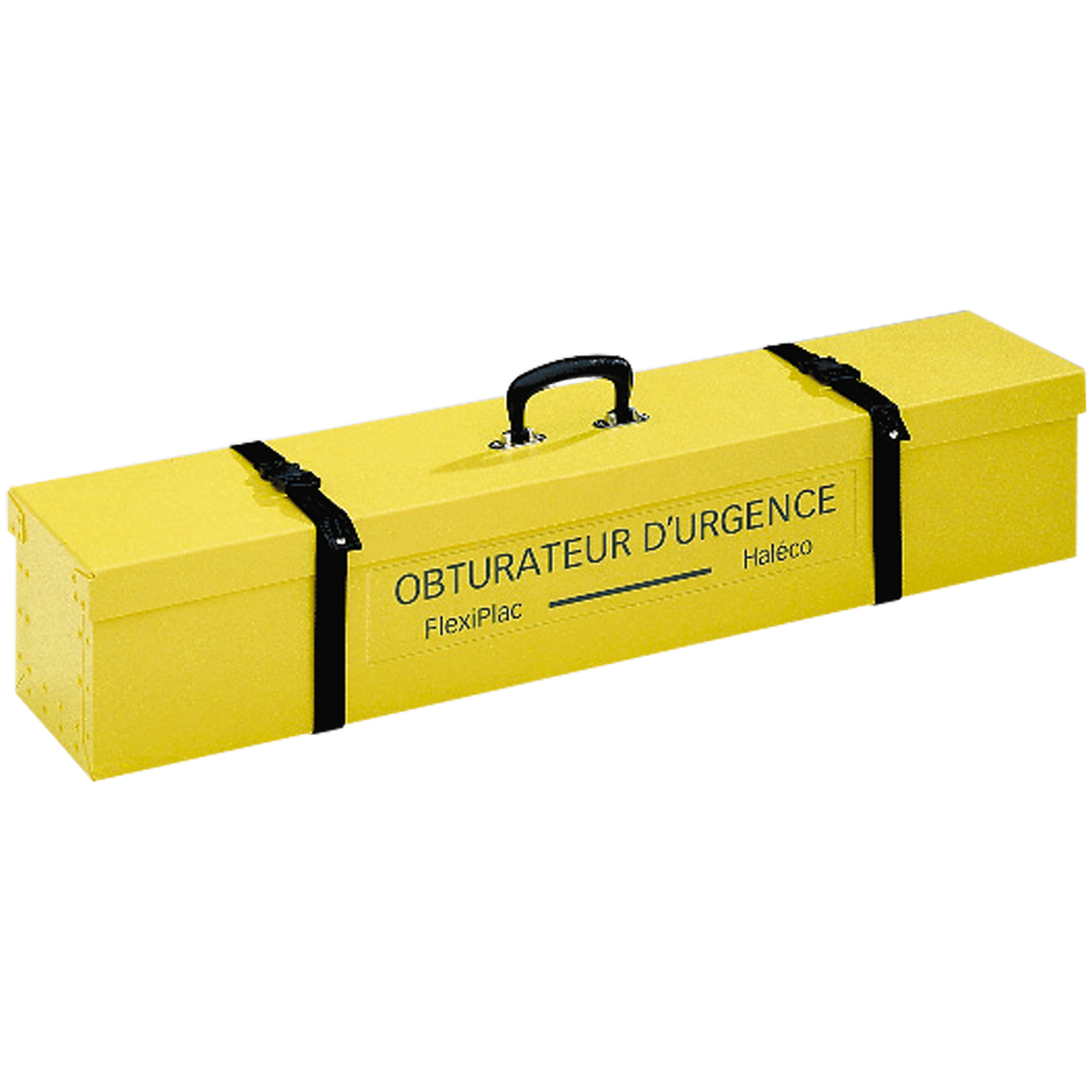 [001.630.11] ESTUCHE DE TRANSPORTE Y ALMACENAMIENTO DE PLACAS DE OBTURACIÓN CON FIJACIÓN EN PARED.