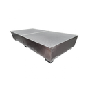 CUBETO DE RETENCIÓN DE ACERO GALVANIZADO DE 1000L PARA 2 IBC, REJILLA GALVANIZADA.
