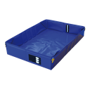 CUBETO FLEXIBLE DE DIMENSIONES DE PALET DE 210L CON SOPORTES PLEGABLES.