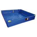CUBETO FLEXIBLE DE DIMENSIONES DE PALET DE 300L CON SOPORTES PLEGABLES.