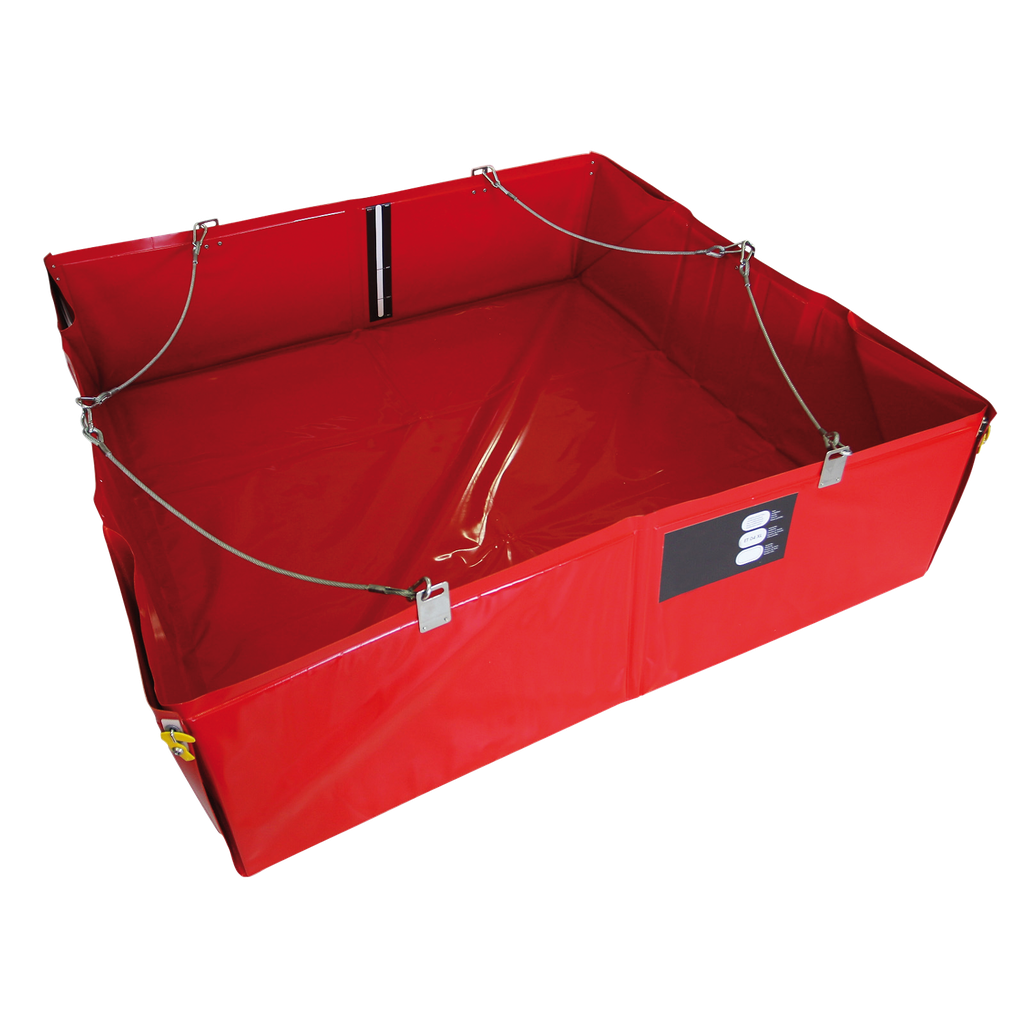 [080.266.35] KIT DE DESCONTAMINACIÓN CON CUBETO FLEXIBLE PLEGABLE DE 900L CON REVESTIMIENTO