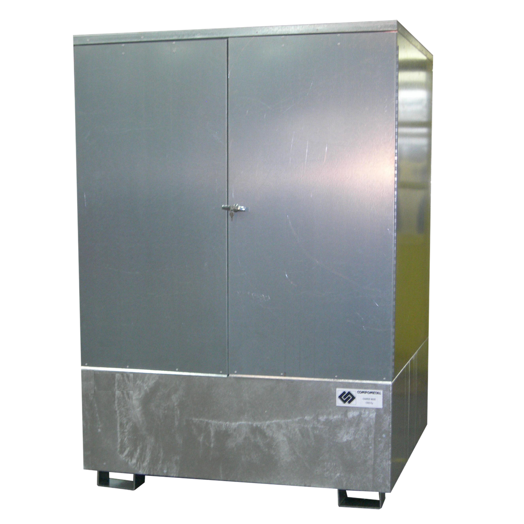[042.779.80] CAJA PARA 2 BIDONES GALVANIZADOS DE GRAN ALTURA DE 1770 MM.