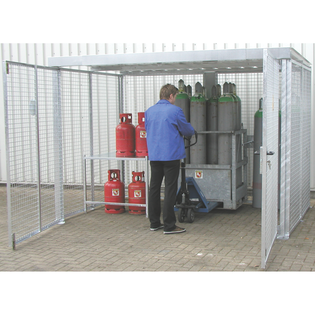 [032.931.61] Estructura Metalica Para Almacenamiento De Botellas De Gas