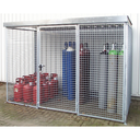 Jaula De Rejilla Para 78 Botellas De Gas Con Techo Con 1 Puerta.