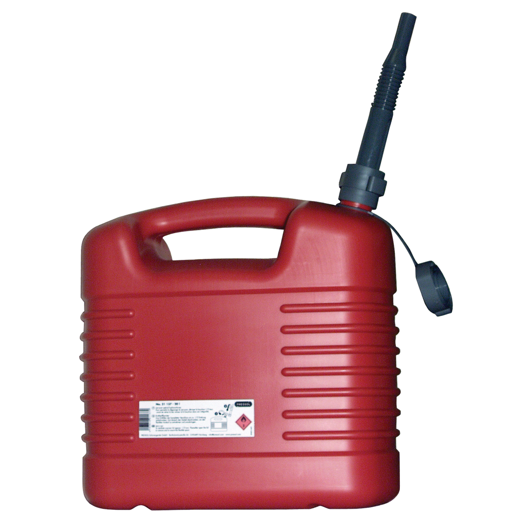 [028.969.71] BIDÓN DE TRANSPORTE PEAD ROJO PARA GASÓLEO Y GASOLINA 20L CON CÁNULA