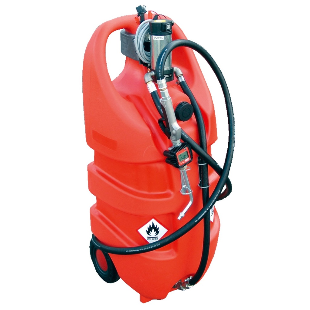 BIDÓN DE TRANSPORTE DE POLIETILENO EMILCADDY55 CON BOMBA MANUAL PARA ACEITE.