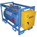 DEPÓSITO DE TRANSPORTE DE GASÓLEO DE ACERO EQUIPADO CON 380 L.