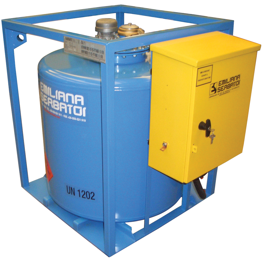 [025.439.73] DEPÓSITO DE TRANSPORTE DE GASÓLEO DE ACERO EQUIPADO CON 450 L.