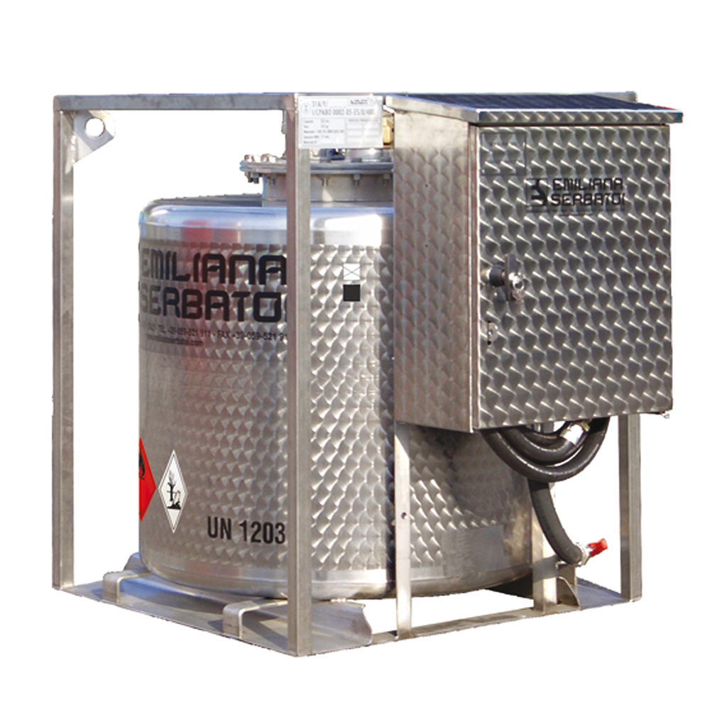 [032.923.61] Depósito De Transporte De Gasolina De Acero Inoxidable Equipado Con 330 L.