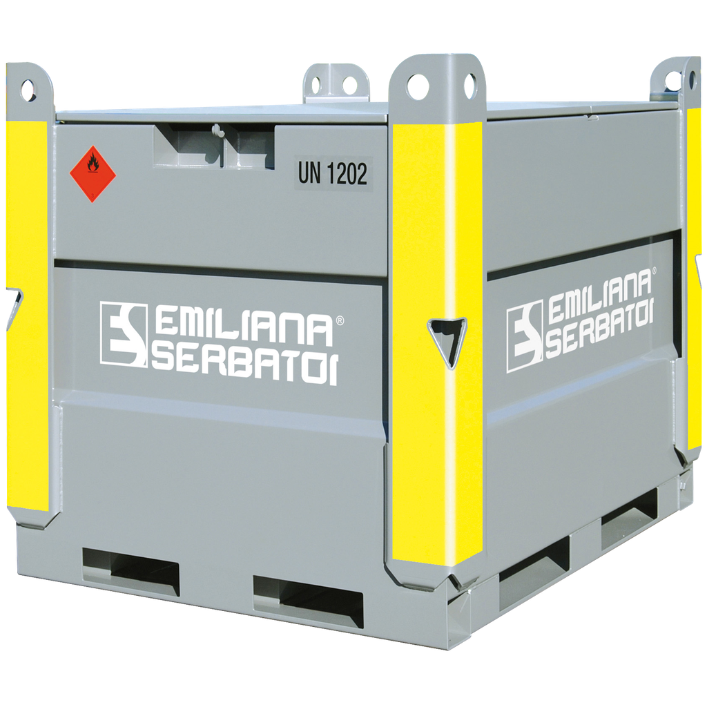 [037.255.09] TANQUE HYPERTANK® HOMOLOGADO ADR PARA TRANSPORTE DE GASÓLEO DE 970L DE CAPACIDAD, DE DOBLE PARED DE ACERO EQUIPADO CON 24V Y UNA CAPACIDAD DE 85 L/MIN.