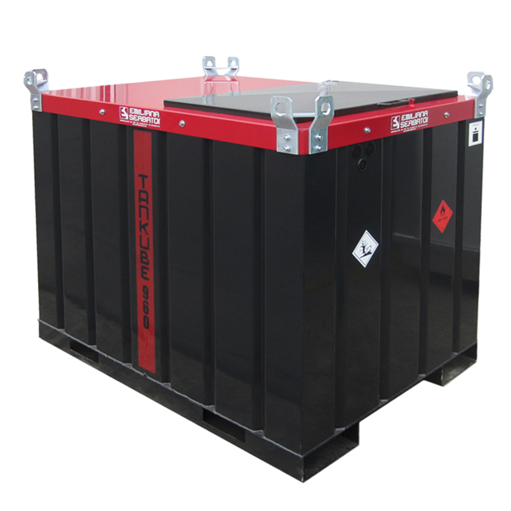 [044.951.01] DEPÓSITO DE TRANSPORTE DE GASÓLEO DE ACERO DE DOBLE PARED TANKUBE EQUIPADO CON 960 L, 12/24V, HOMOLOGADO ADR.