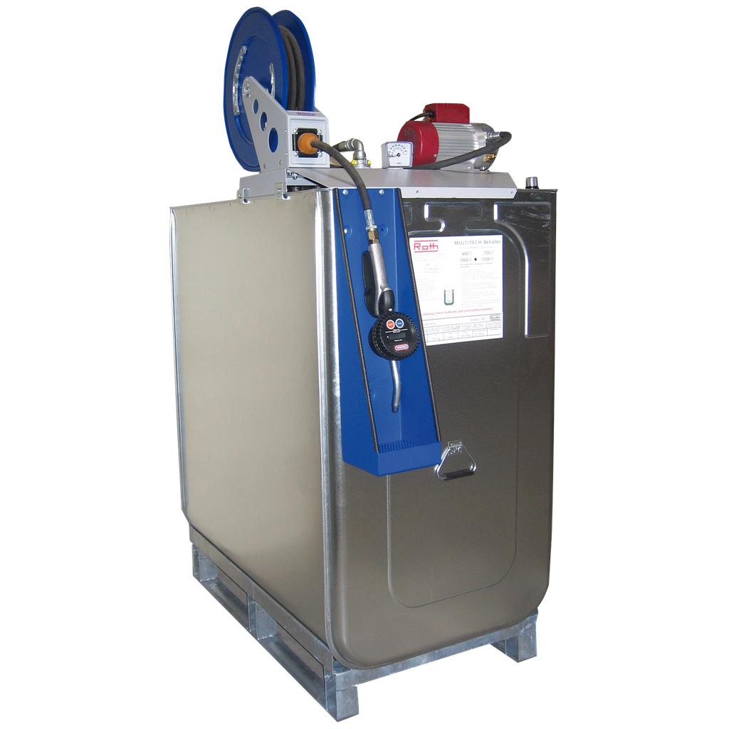[034.096.88] DEPÓSITO DE ALMACENAMIENTO DE ACEITES DE ACERO / PE DE DOBLE PARED EQUIPADO CON 1000 L.
