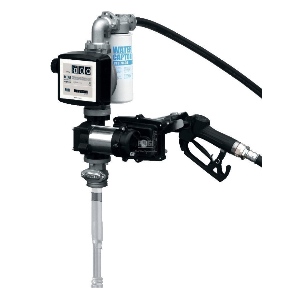 GRUPO DE TRANSFERENCIA DE GASOLINA 230V CON PISTOLA AUTOMÁTICA.