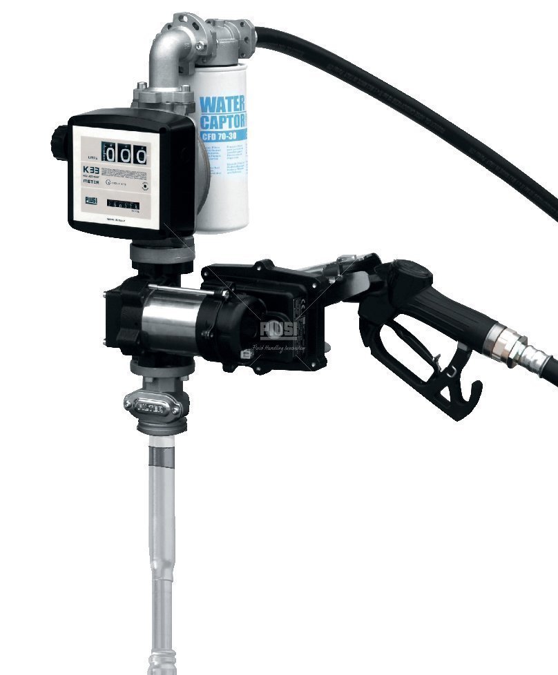 [173.661.21] GRUPO DE TRANSFERENCIA DE GASOLINA DE 12V CON PISTOLA AUTOMÁTICA.
