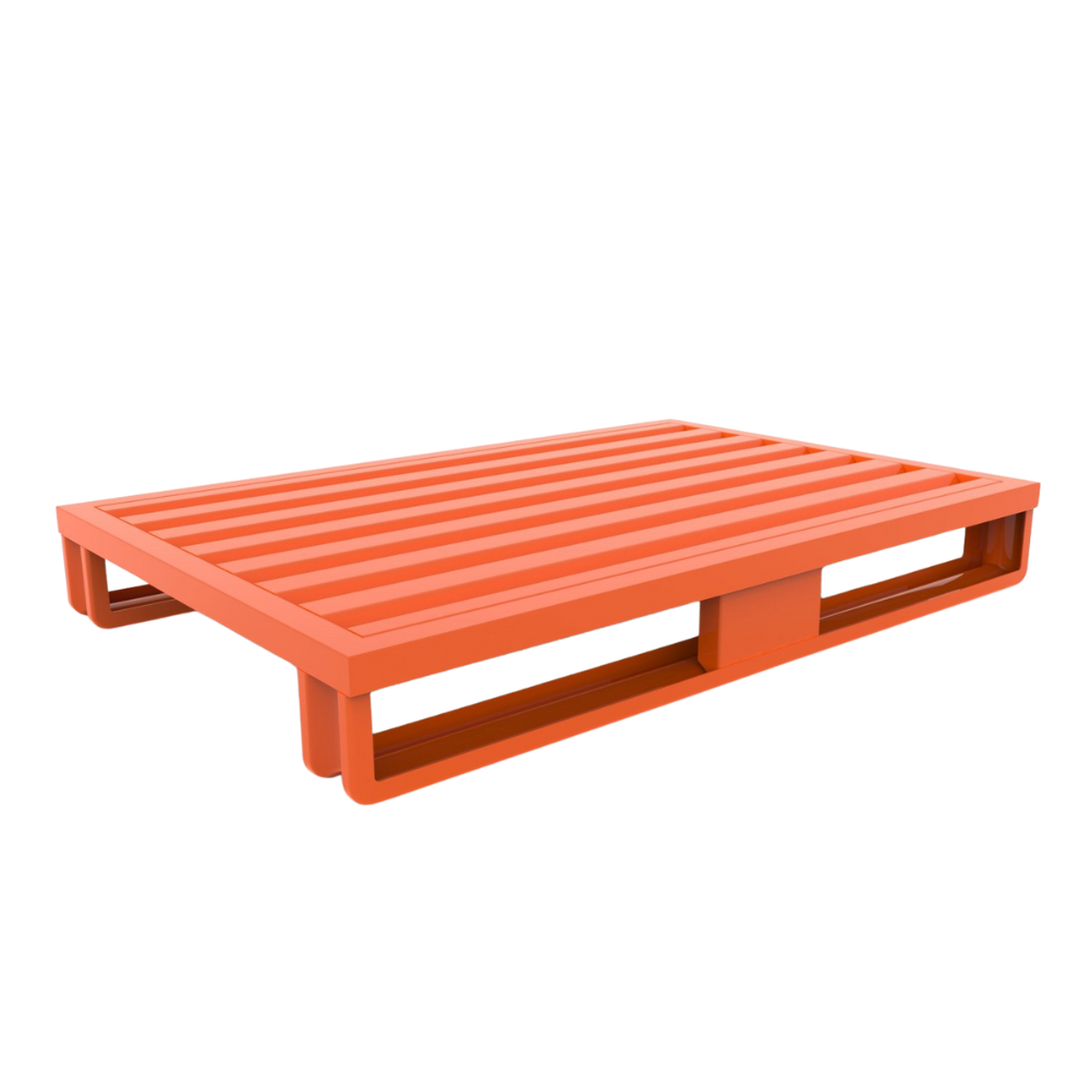 Palet De Acero De 120 X 100 Con 2 Patines, Capacidad De 2 Toneladas.