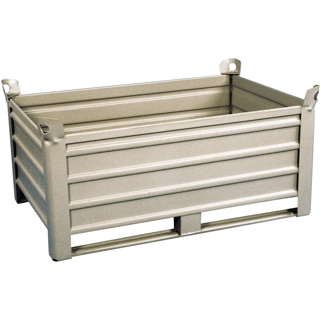 [043.075.10] CAJA-PALET METÁLICA SOBRE PATINES DE 1235 X 835 X 600 MM.