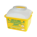 10 COLECTORES DE PLÁSTICO PARA RESIDUOS SANITARIOS PELIGROSOS, 5 L.