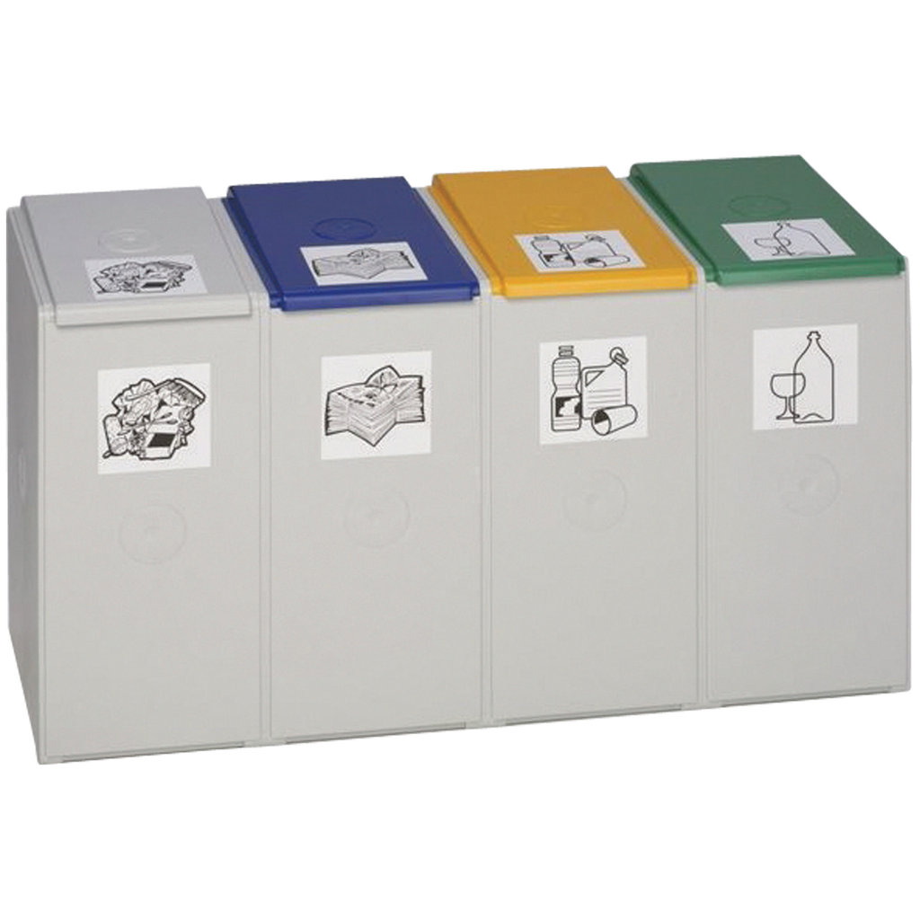 [KS164] Colector Plástico De 4 Módulos De 60 L Sin Tapa.