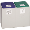 COLECTOR PLÁSTICO DE 2 MÓDULOS DE 40 L SIN TAPA.