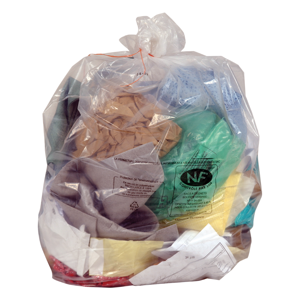 1000 Bolsas De Recuperación Nf Transparentes, 30 L