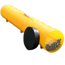COLECTOR DE POLIETILENO PARA TUBOS FLUORESCENTES, LONGITUD DE 60 CM.