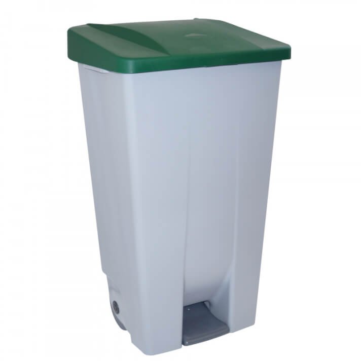 [624.011.04] CONTENEDOR CAPACIDAD 120L CON PEDAL CUERPO GRIS Y TAPA VERDE