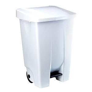 [624.011.09] Contenedor Capacidad 80L Con Pedal Cuerpo Gris Y Tapa Blanca