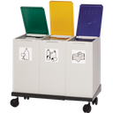 COLECTOR DE PLÁSTICO DE 3 MÓDULOS DE 40 L SIN TAPA.