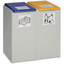 COLECTOR PLÁSTICO DE 2 MÓDULOS DE 60 L SIN TAPA.