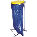 SOPORTE PARA BOLSAS DE BASURA SOBRE PIE CON TAPA DE PLÁSTICO, 110 L.