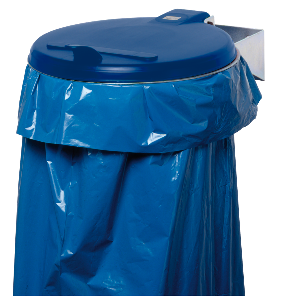 SOPORTE PARA BOLSAS DE BASURA MURAL CON TAPA DE PLÁSTICO, 110 L.