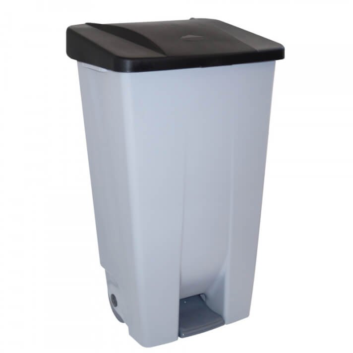 [624.034.20] Contenedor Capacidad 120L Con Pedal Cuerpo Gris Y Tapa Negra