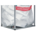 RUEDAS Y FONDO PARA SOPORTE PARA BOLSAS DE BASURA, DE 240 A 1500 L.