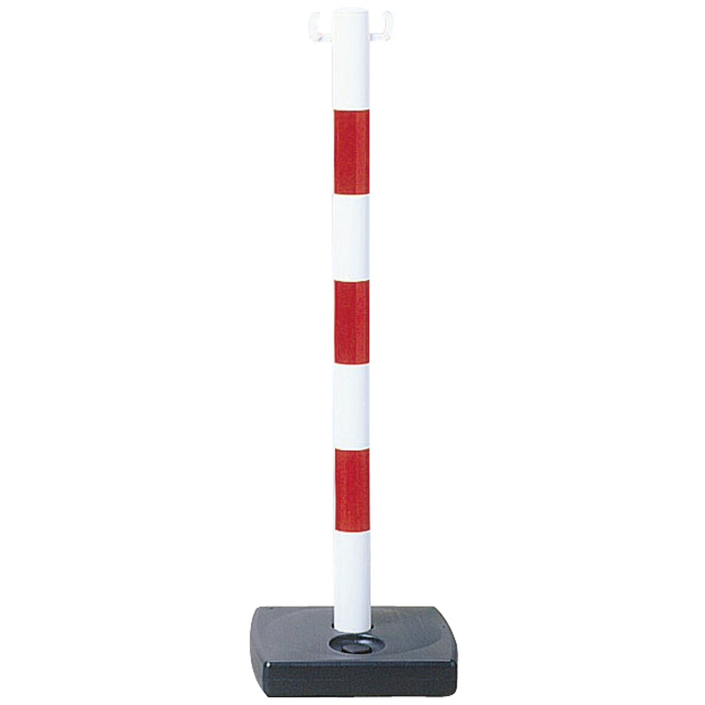[004.373.09] Poste De Soporte De Cadena De Pvc En Base Con Peso.